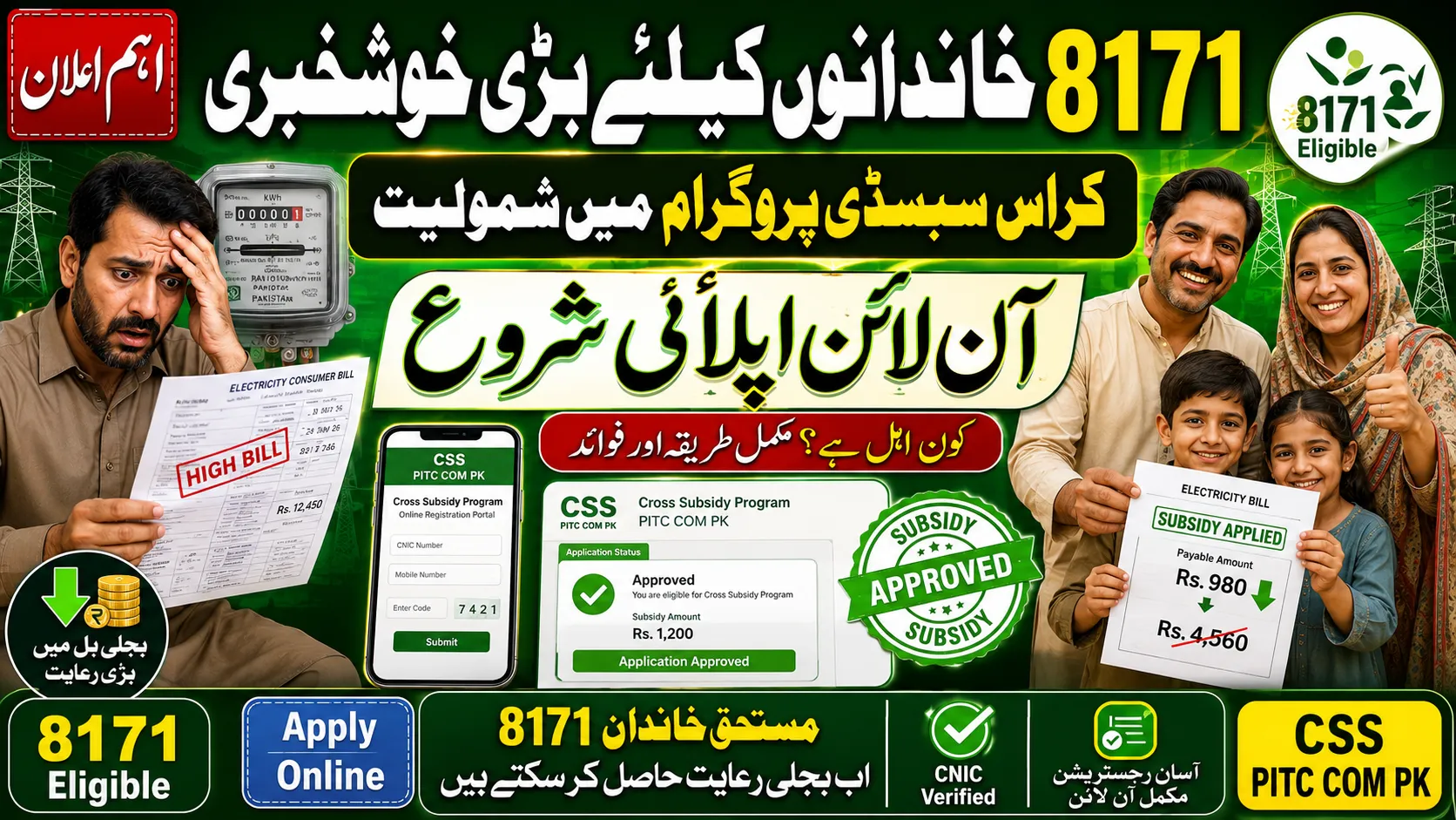 8171 Eligible Families Are Eligible for Cross Subsidy Program (CSS PITC COM PK)